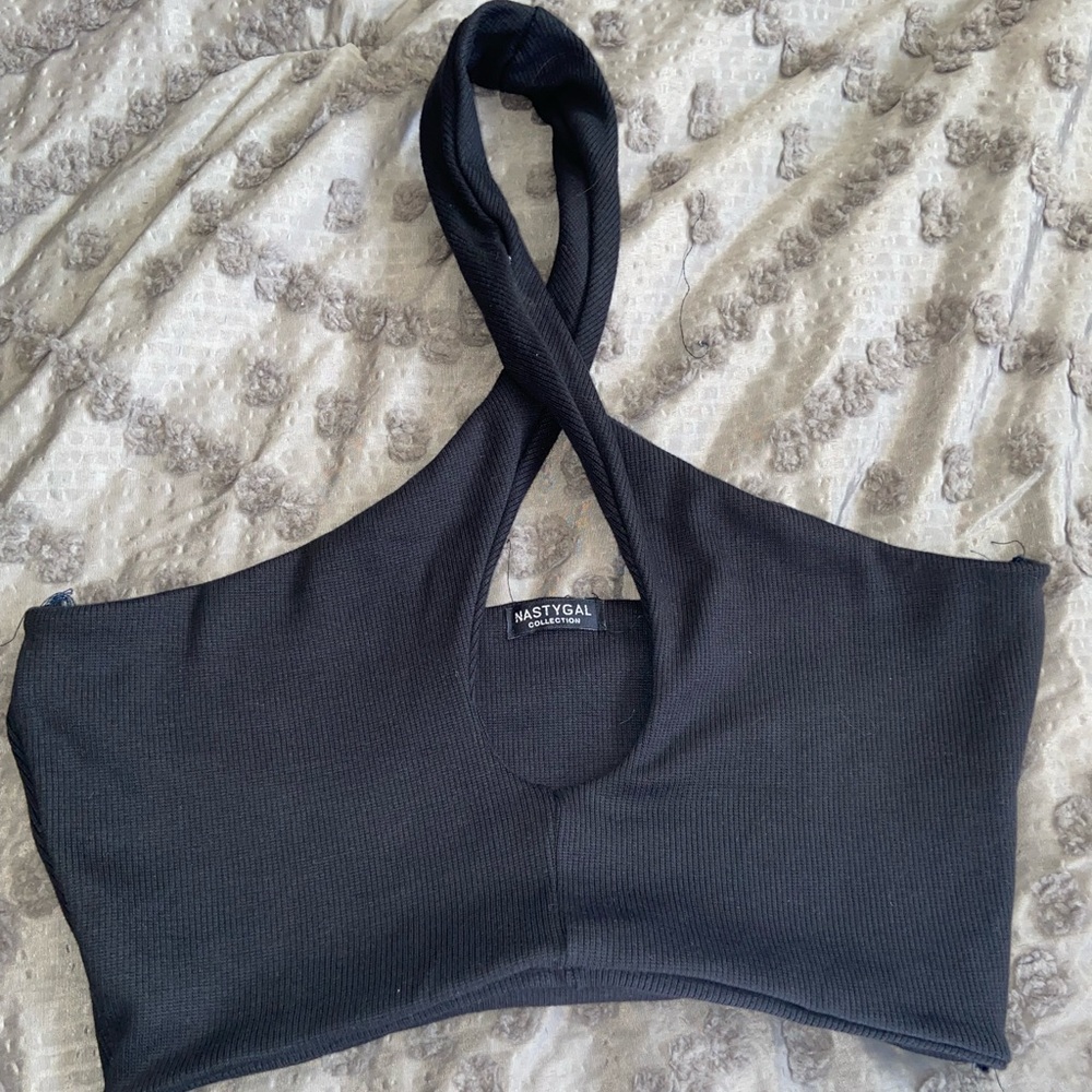 NWT nasty gal cropped halter top